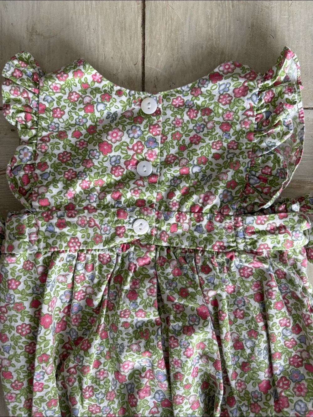 Bella Bliss Pink Green Lavender Floral Bubble One Piece Bows 3 Months